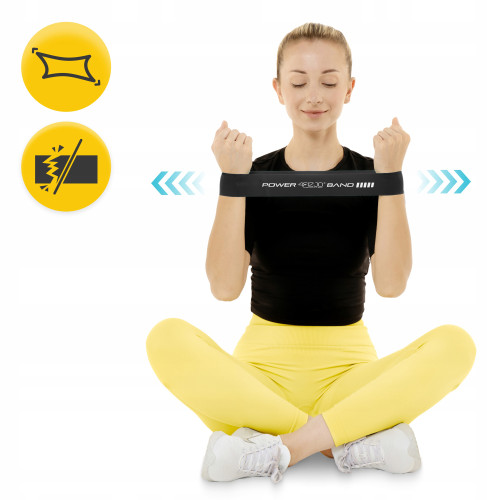 Резинка для фітнеса  4FIZJO Mini Power Band 1.2 мм 15-20 кг Black - фото №8